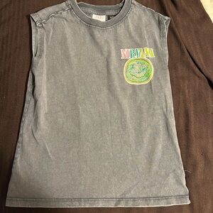 ZARA NIRVANA Girls Gray Sleeveless Muscle Tank Top Size 6-7